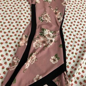 Almost Famous Mauve Floral Asymmetrical Dress